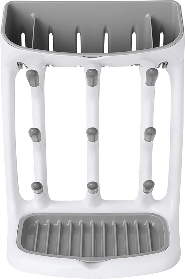 OXO TOT Space Saving Drying Rack, Colour: Grey.