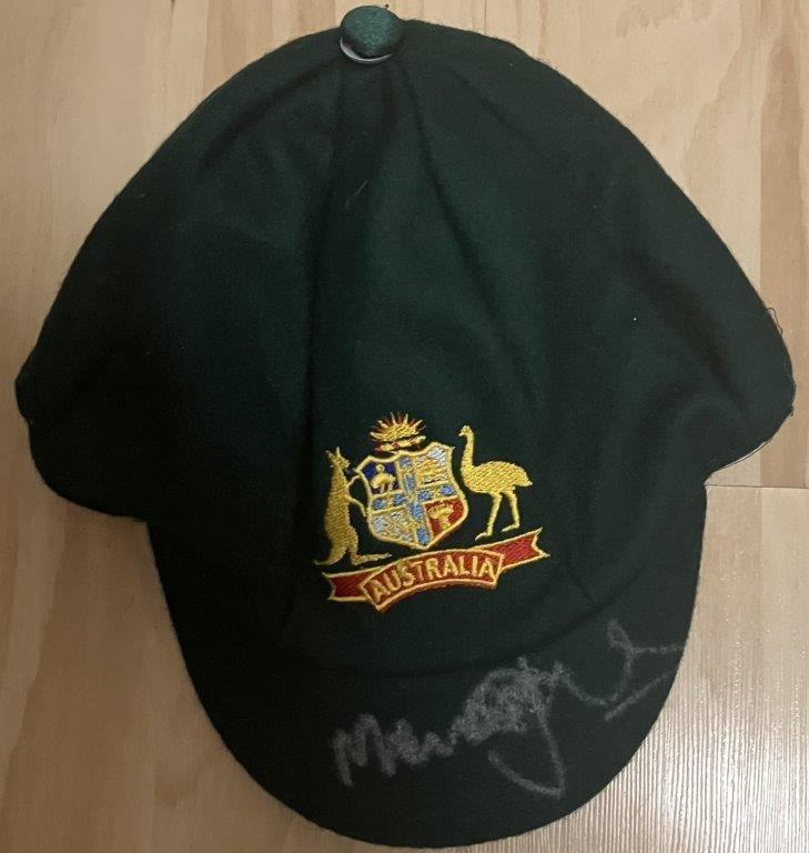 MERV HUGHES SIGNED AUSTRALIAN CRICKET CAP