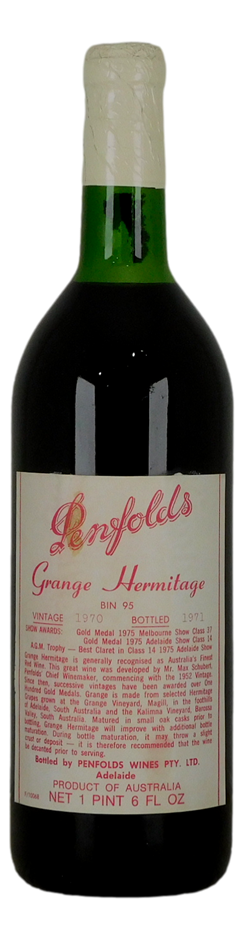 Penfolds Grange Bin 95 1970 (1x PINT 6 FL OZ), SA.