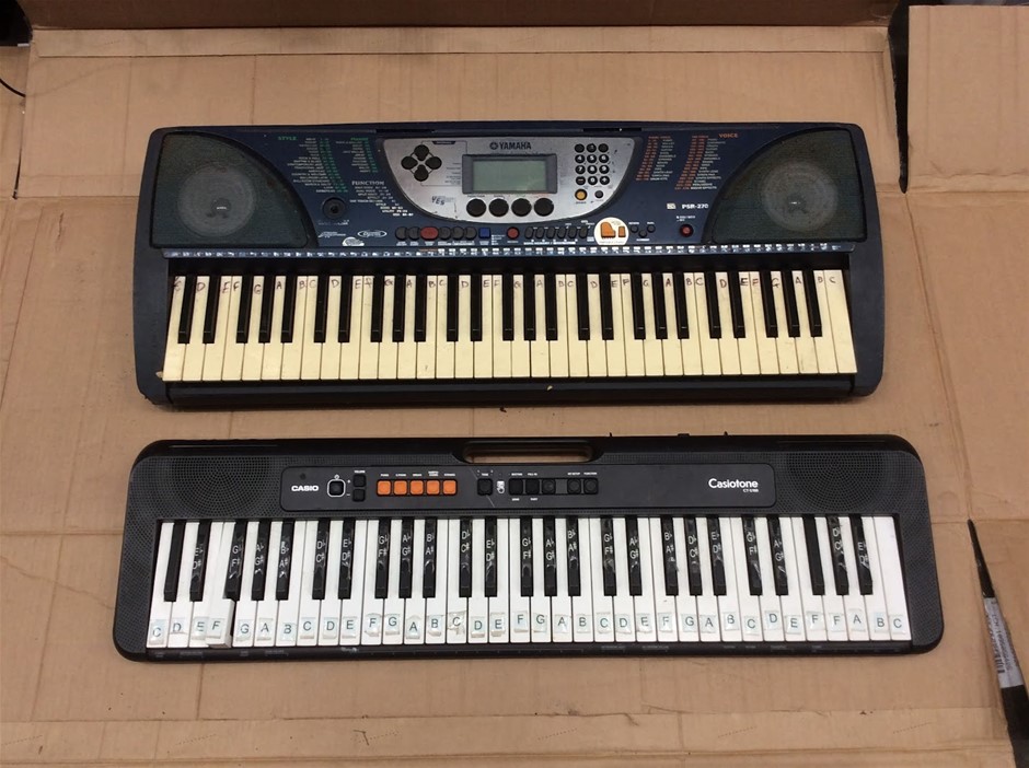 Yamaha PSR-270 Electronic Keyboard And Casio CT-S100 Electronic Keyboard
