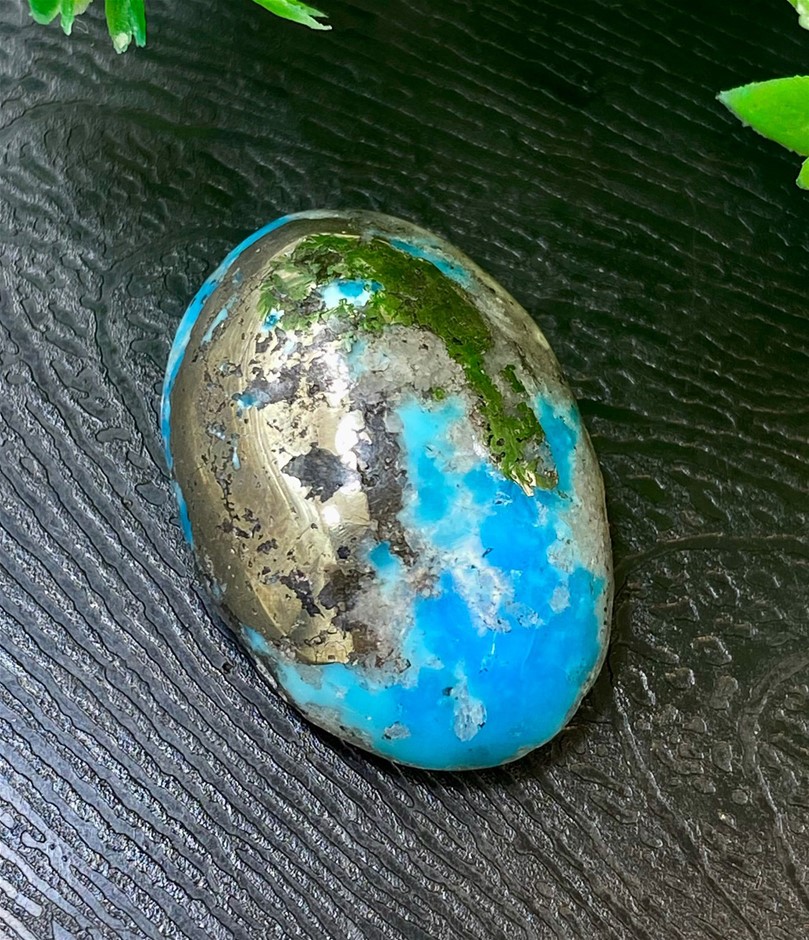 31.15 CT Quality Natural Pyrite Turquoise