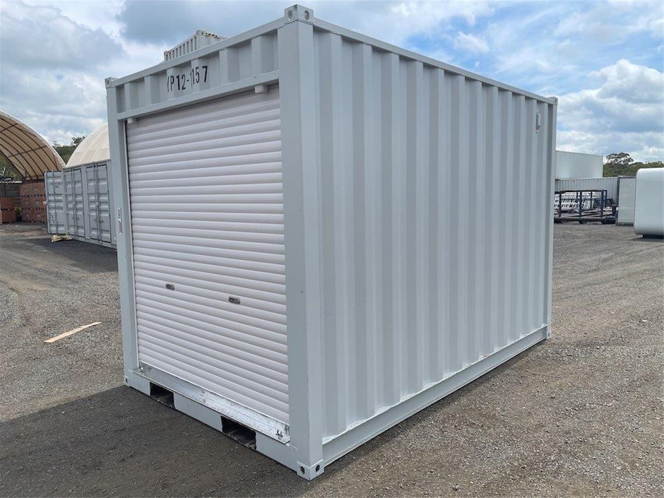 2026 12ft Storage Container with Roller Door (Unused),