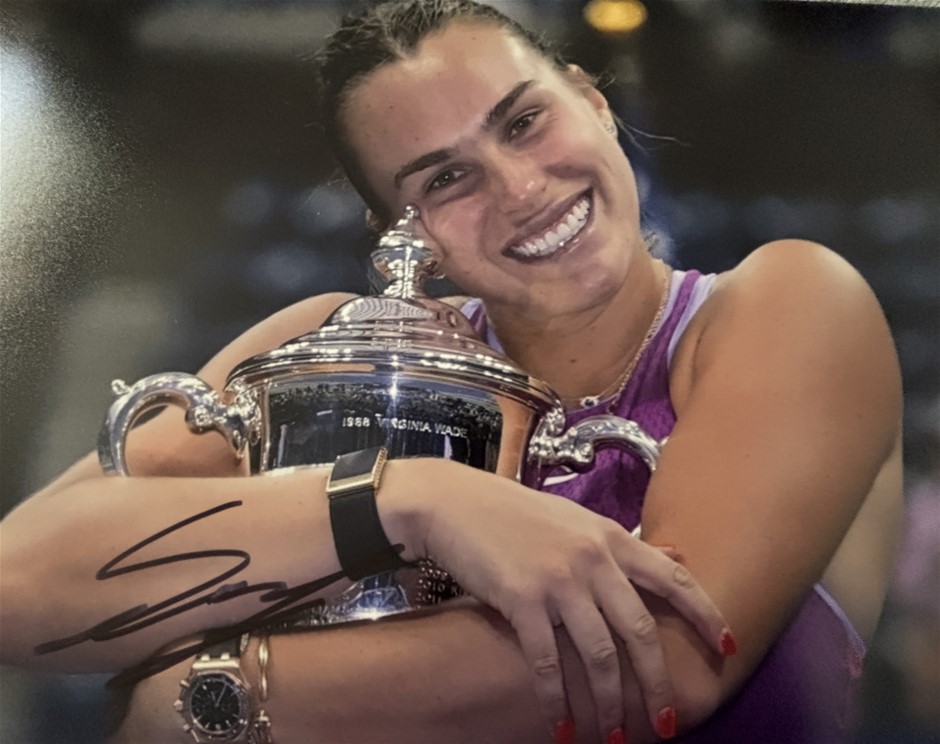 ARYNA SABALENKA SIGNED 2025 AUSTRALIAN OPEN PHOTO