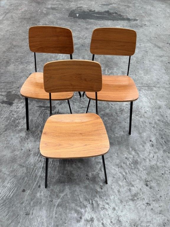 Wooden Chairs - Qty 3