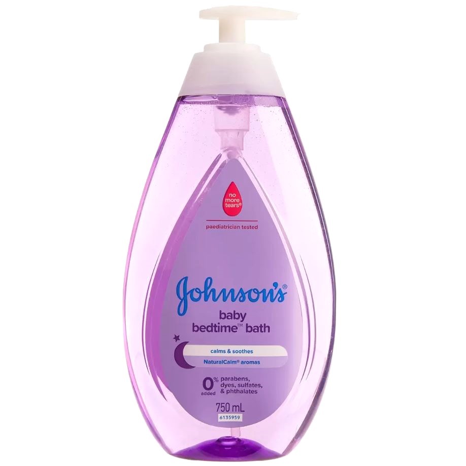 6 x JOHNSON'S Baby Bedtime Bath Soap, 750ml. N.B: Nozzles are damaged/missi