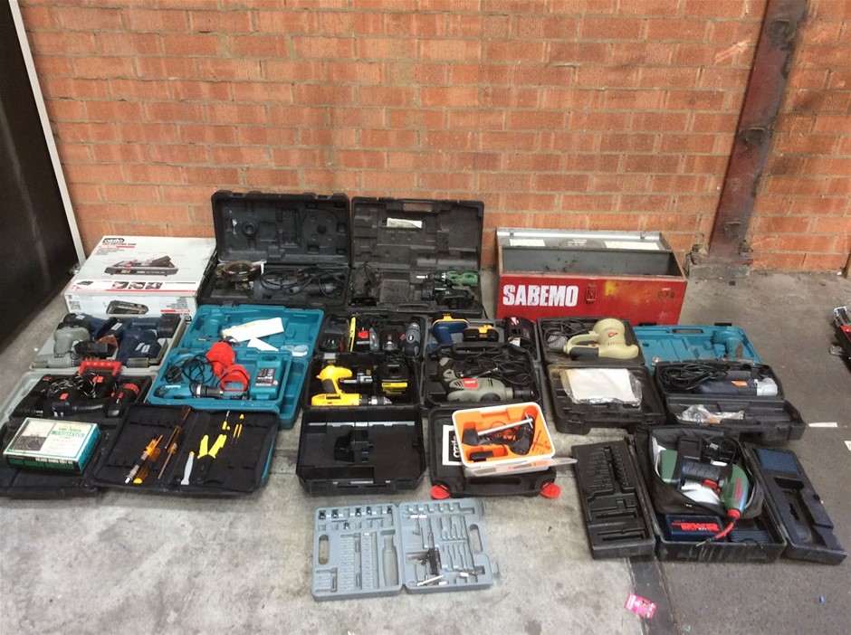 Mixed Brand Cordless Drills + Screwdrivers + Electric Hand Tools