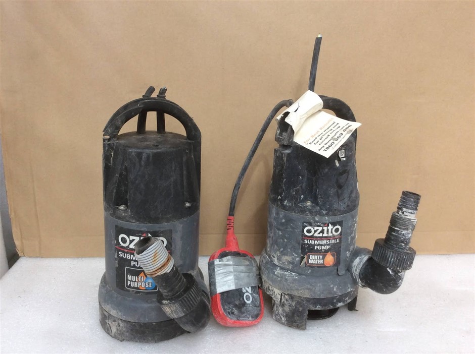Ozito PSDW-350 And PSCD-750 Submersible Water Pumps (Lot of 2)