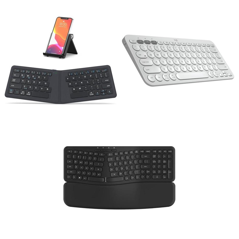 3 x Assorted Keyboards. 1 x ICLEVER BK06 Foldable Wireless Keyboard. 1 x LO