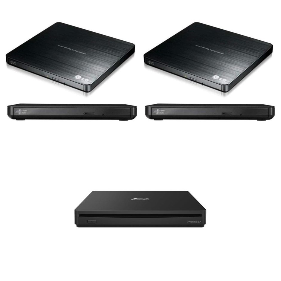 3 x Assorted Portable DVD Rewriters. 2 x LG Super-Multi Portable DVD Rewrit