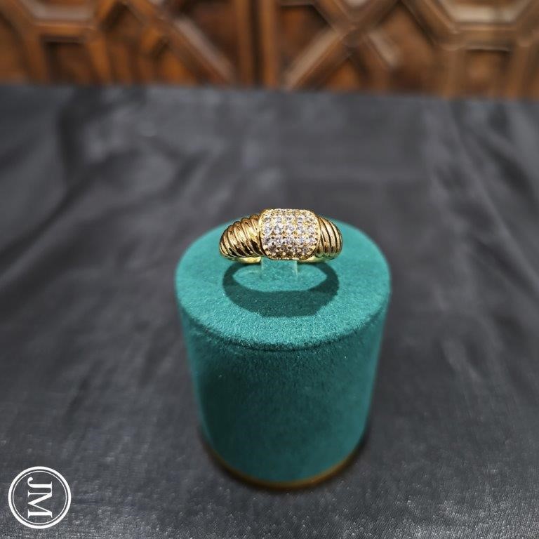 22K/Italy Solid Gold Filled Ring -(stamped 22K/Italy)-Warranty Quality-6 US