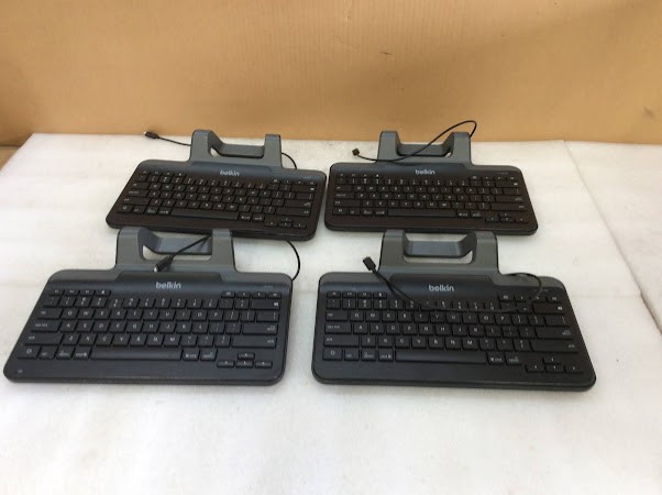 Belkin B2B130 Wired Tablet Keyboard With Stand for iPad (Lot of 4)