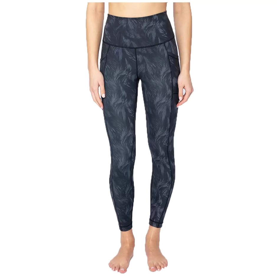 3 x 90DEGREE Feather Palm Tree Leggings, Size S, Black Grey. Buyers Note -