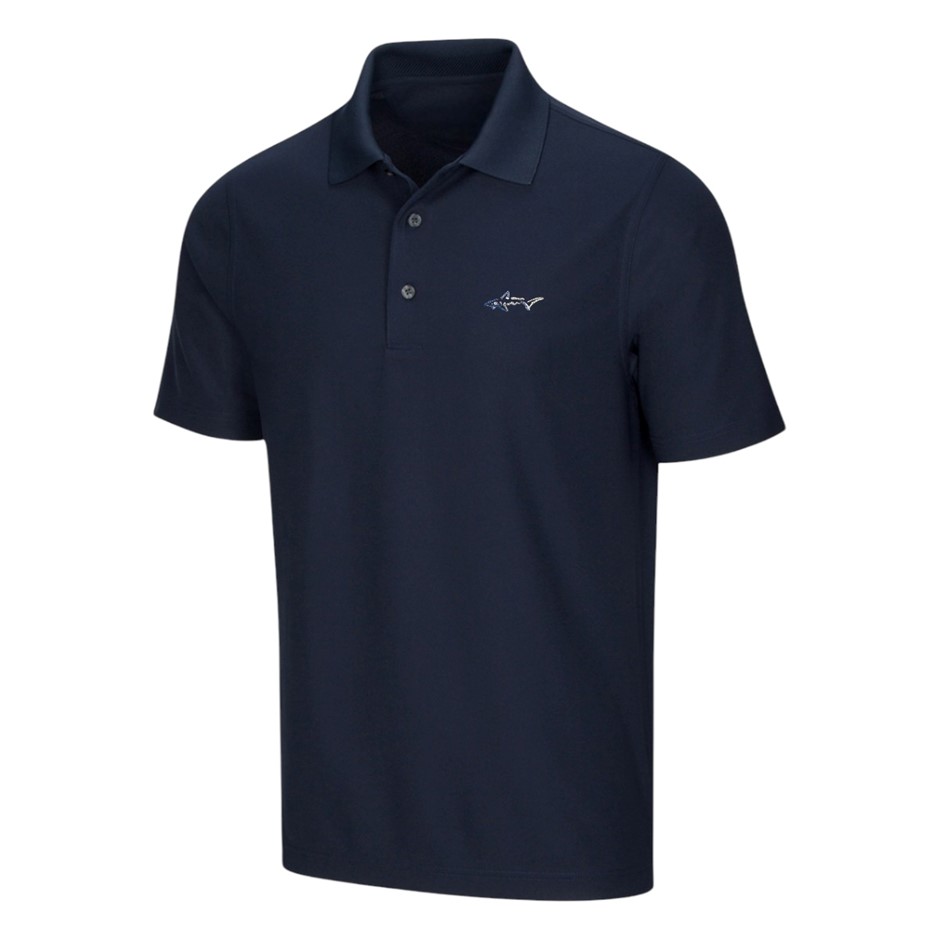 GREG NORMAN Men's Polo, Size L, 100% Polyester, Navy. Buyers Note - Discou