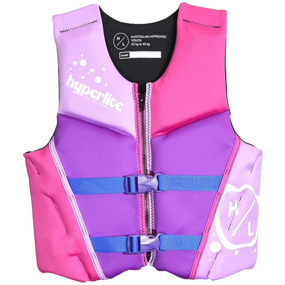HYPERLITE Youth Vest, 22kg-40kg, Purple. Buyers Note - Discount Freight Ra