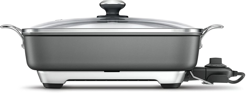 BREVILLE The Thermo Pro Banquet Diecast Frypan, 2400W, 39 x 31 x 7.8cm, BEF