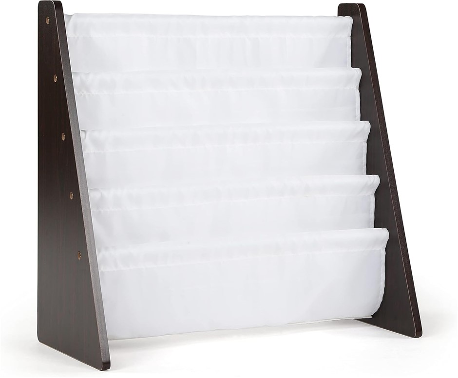 HUMBLE CREW Espresso Kids Bookcase, 4 Tier Book Storage Bookshelf, Espresso