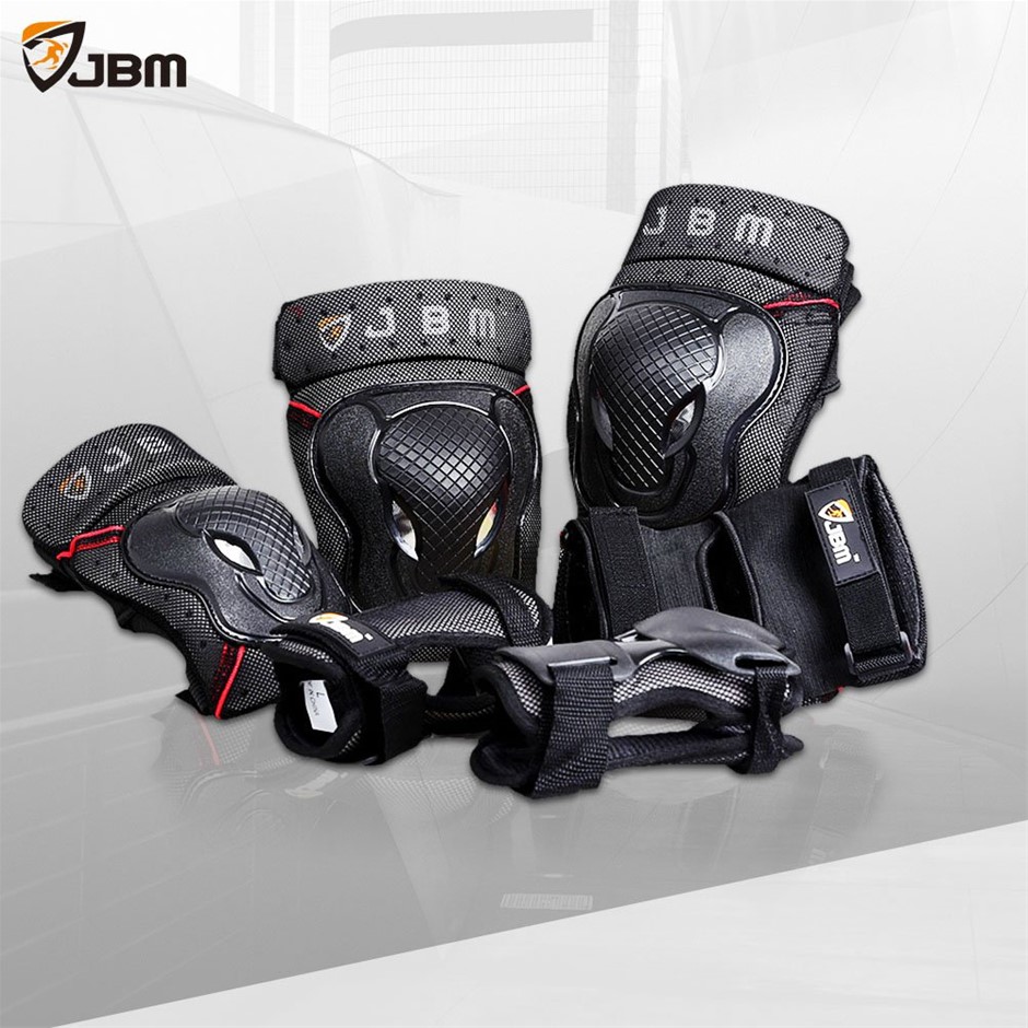 JBM Kids Child BMX Bike Knee Pads and Elbow Pads with Wrist Guards Protecti