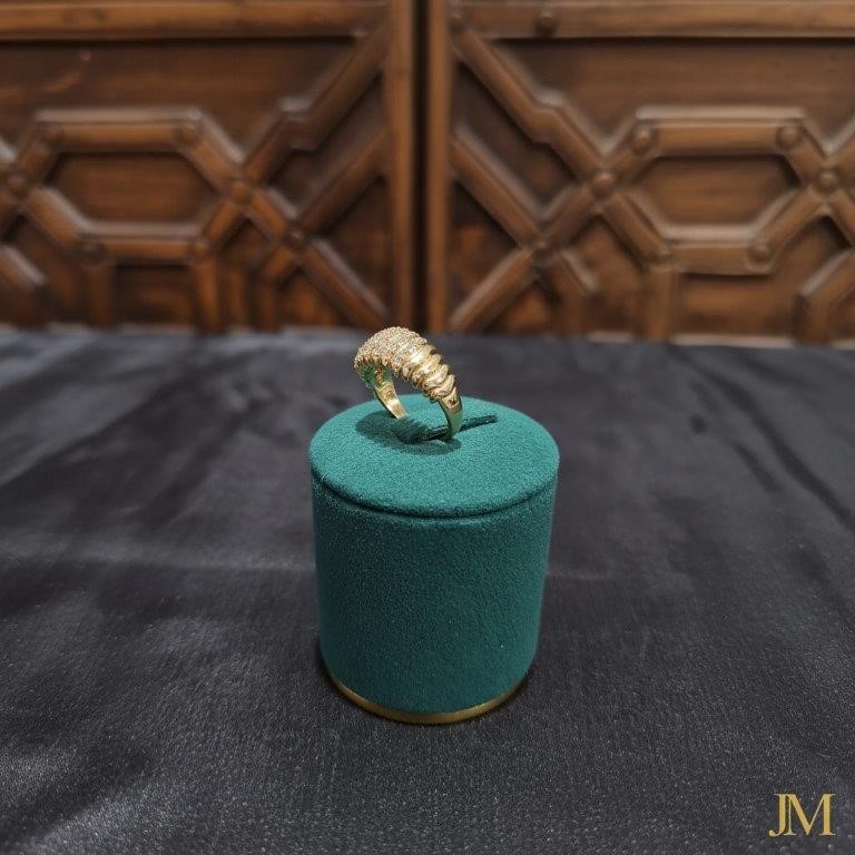 18K/ITALY Solid Yellow Gold Filled Ring -Quality Guarantee-6 US