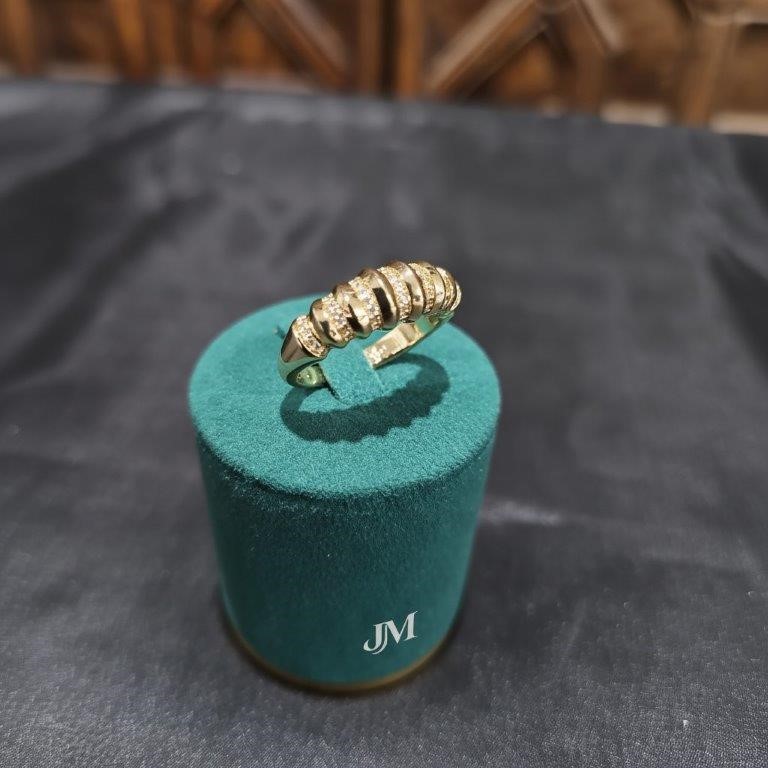 18K/ITALY Solid Yellow Gold Filled Ring -Quality Guarantee-9 US
