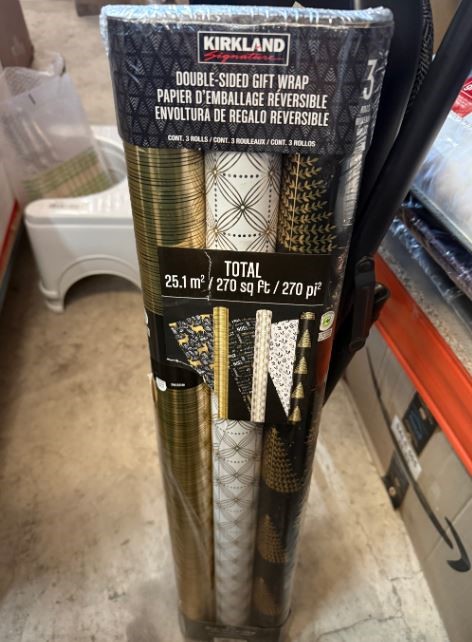 KIRKLAND SIGNATURE Holiday Gift Wrap 3 Pack Double Sided