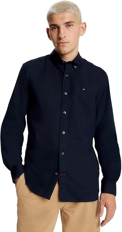 Tommy Hilfiger Men's M Flex Poplin Shirt. Size: Medium. Colour: Desert Sky