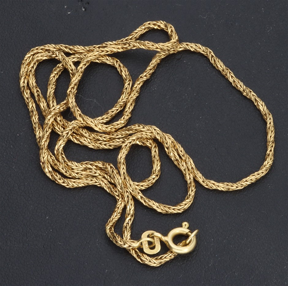 18ct Yellow Gold Foxtail Gold Chain