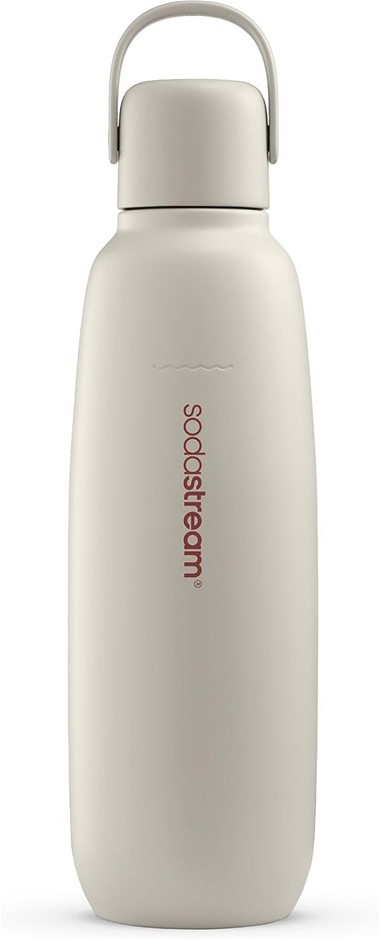 SODASTREAM - Fizz&GO Sand Double Walled Stainless Steel Bottle, Keeps Drink