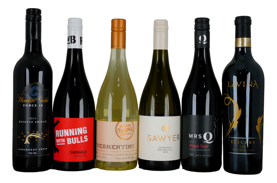 Pack of Assorted Red & White Wine (6x 750mL)