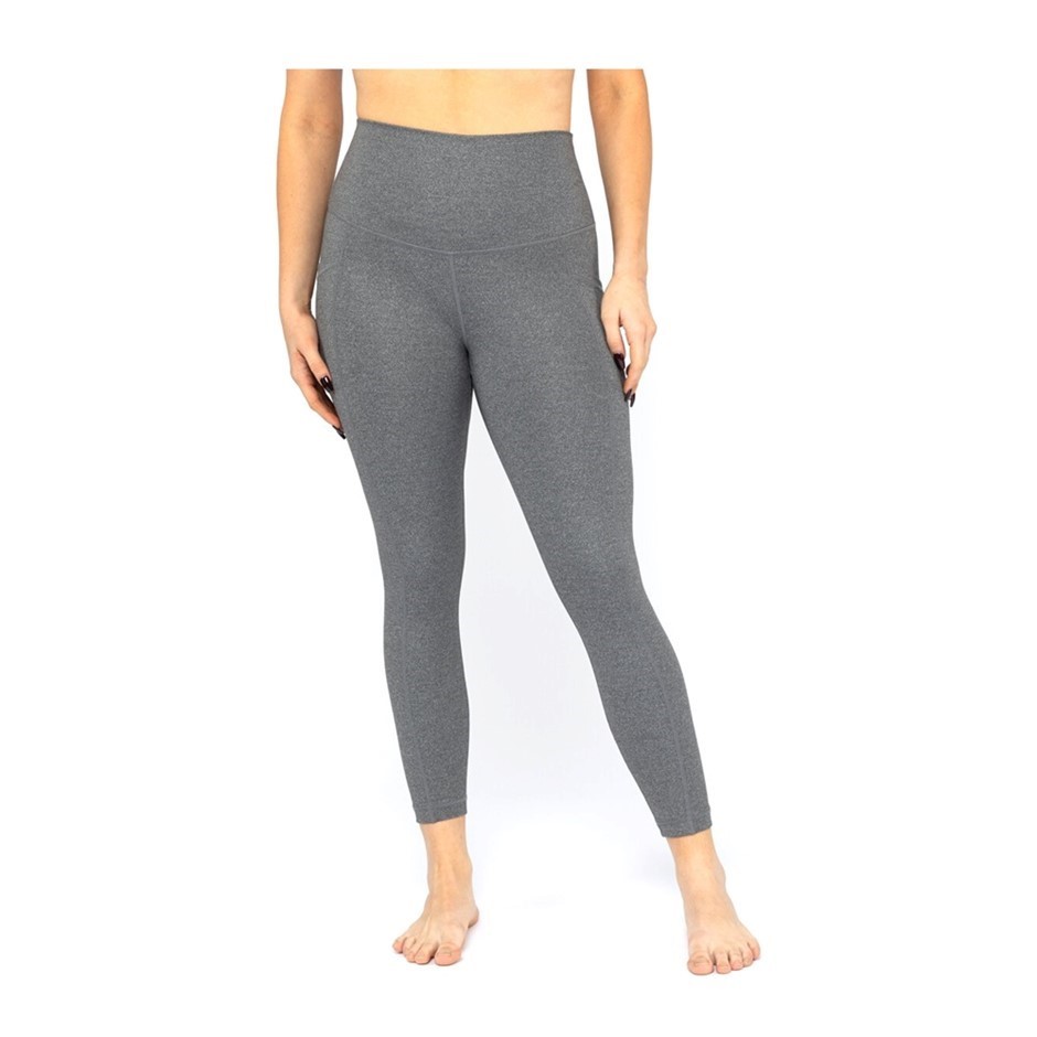 3 x 90DEGREE Women's Leggings, Size M, 75% Nylon, Heather Charcoal. Buyers