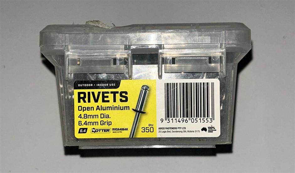 Pack of 350x Rivets (4.8mm Dia., 6.4mm Grip)