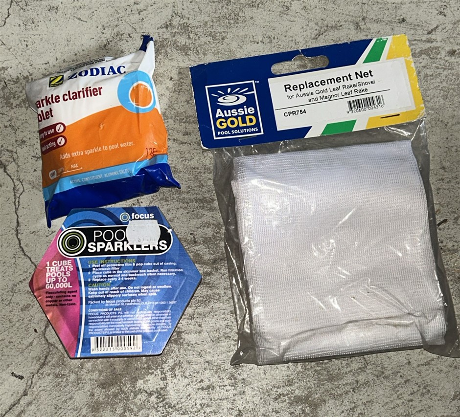 3x Assorted Pool Maintenance Products