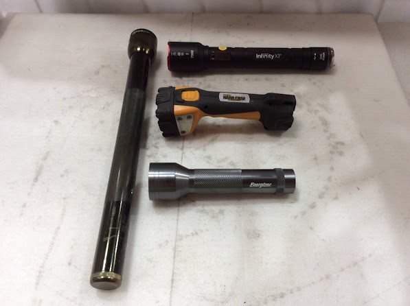 Infinity Mixed Brand and Model Flashlight (Lot of 4)