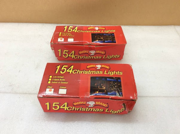 Santa's Brand 154 Christmas Lights New w/box (Lot of 2)