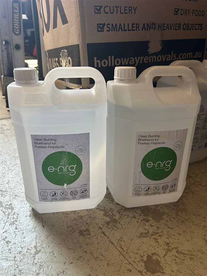 2x E-NRG Clean Burning Bioethanal for Flueless Fireplaces (2x 5 L)