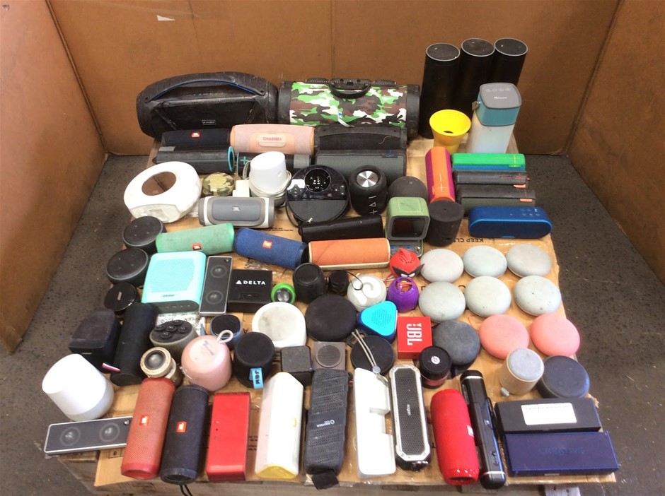 Mixed Brand Bluetooth Speakers And Smart Speakers Lot (Lot of 82)