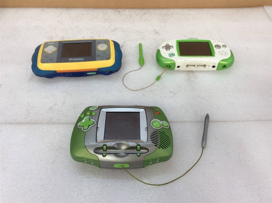 VTech MobiGo Touch + LeapFrog Explorer Handheld Learning Console (Lot of 3)