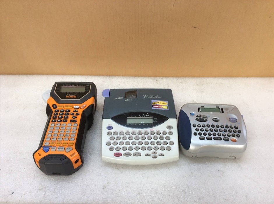 Brother P-Touch,PT-1180/PT-1800 and PT-7600 Label Maker (Lot of 3)