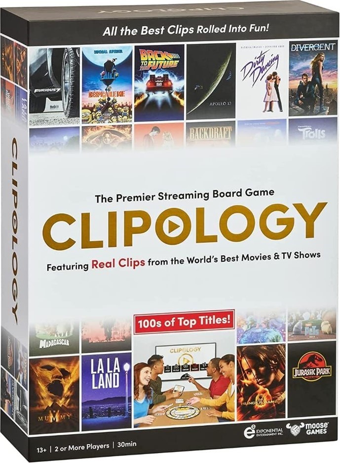 2 x MOOSE GAMES Clipology, The Premier Streaming Board Game Featuring Real