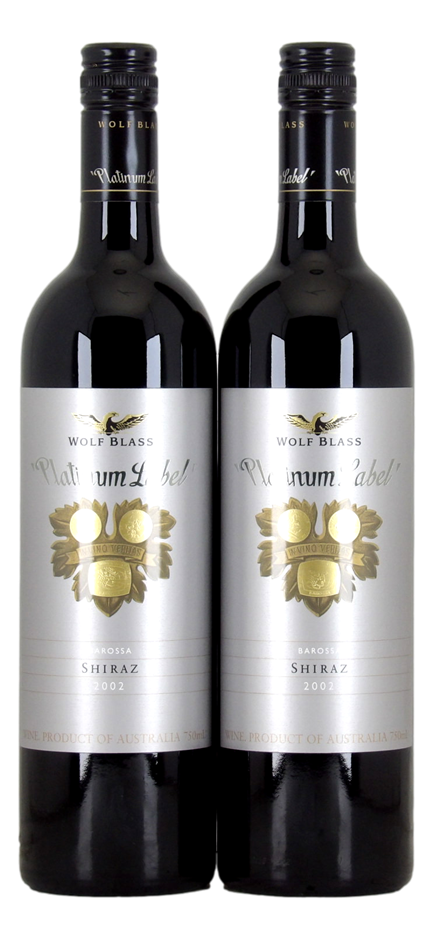 Wolf Blass Platinum Label Shiraz 2002 (2x 750mL), Barossa