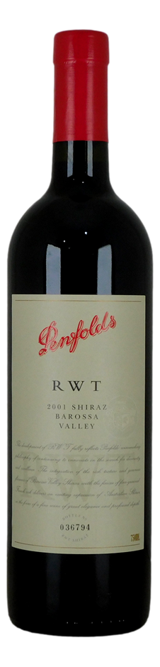 Penfolds `RWT` Shiraz 2001 (1 x 750mL) Barossa Valley, SA.