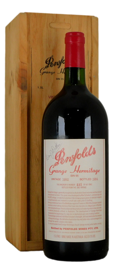 Penfolds Bin 95 Grange Hermitage 1982 Signed by Don Ditter (1x 1.5L Magnum)