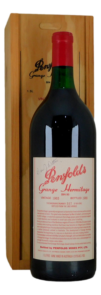 Penfolds Bin 95 Grange Hermitage 1983 Signed by Don Ditter (1x 1.5L Magnum)