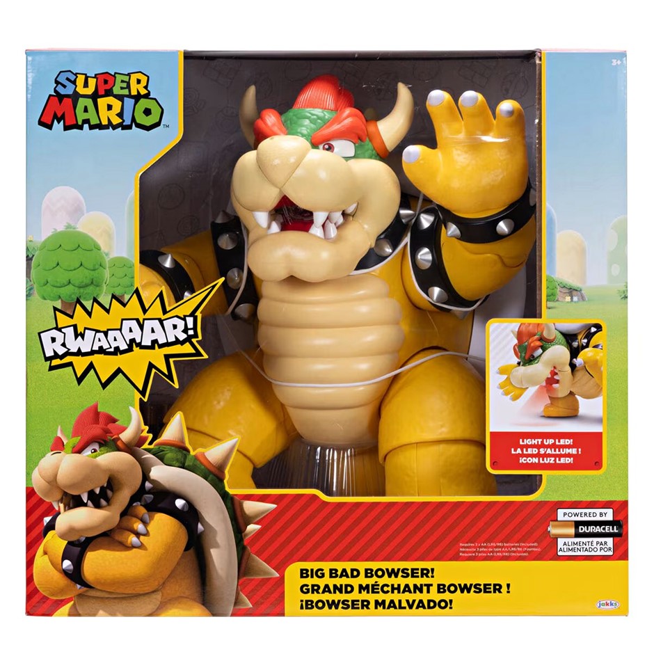 NINTENDO Big Bad Bowser 33cm with LED Lights and Sounds