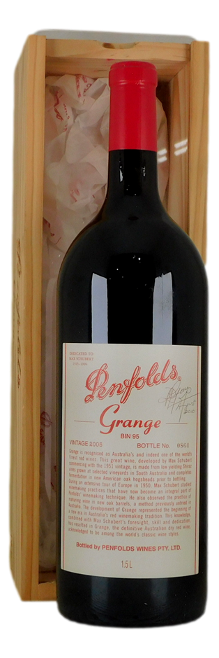 Penfolds Bin 95 Grange 2005 Signed by Peter Gago (1x 1.5L Magnum)
