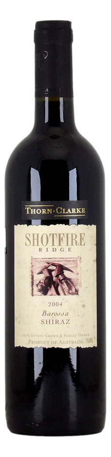 Thorn Clarke Shotfire Ridge Shiraz 2004 (6x 750mL), SA.