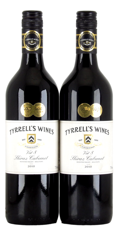Tyrells Vat 8, Hunter Valley Hilltops Shiraz Cabernet 2010 (2x 750mL).