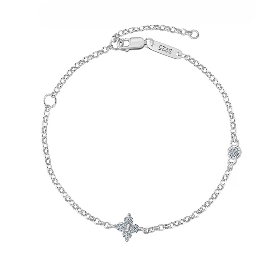 0.31ct GRA Certified Moissanite 925 Silver Tennis Bracelet