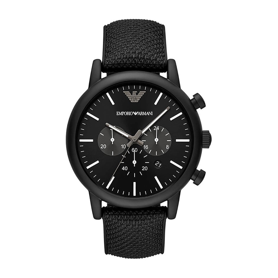 EMPORIO ARMANI Men's Luigi Chronograph Quartz Watch, Black, AR11450.