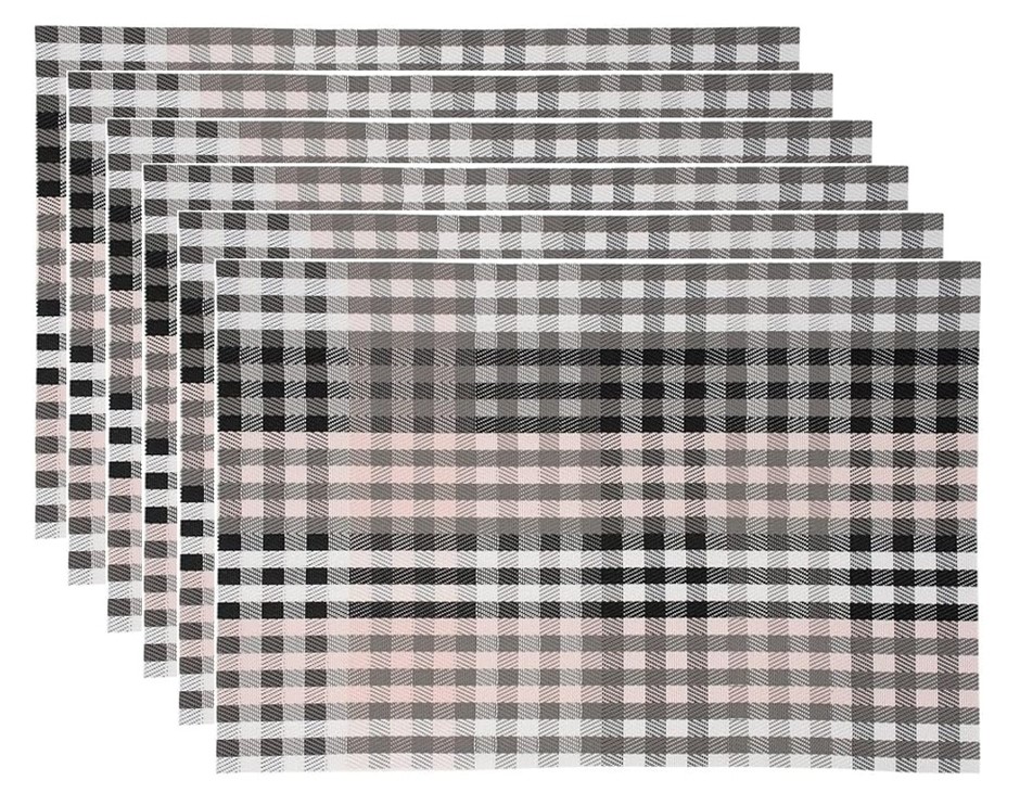 6 x Maxwell & Williams Table Accents Placemat 45x30cm Pink Check