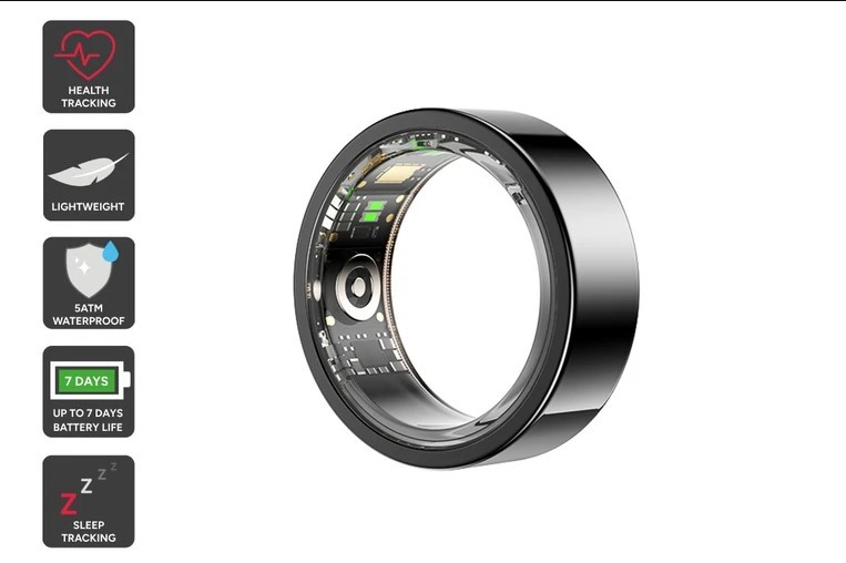 KOGAN Aura Smart Ring - Black (Size 11)